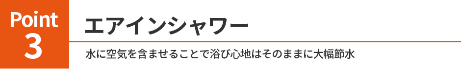 3.エアインシャワー