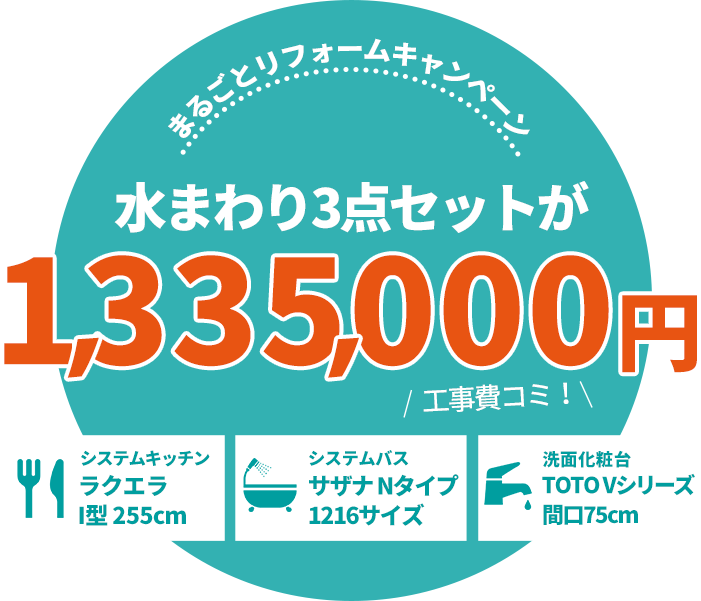 水まわりまるごとリフォームキャンペーン