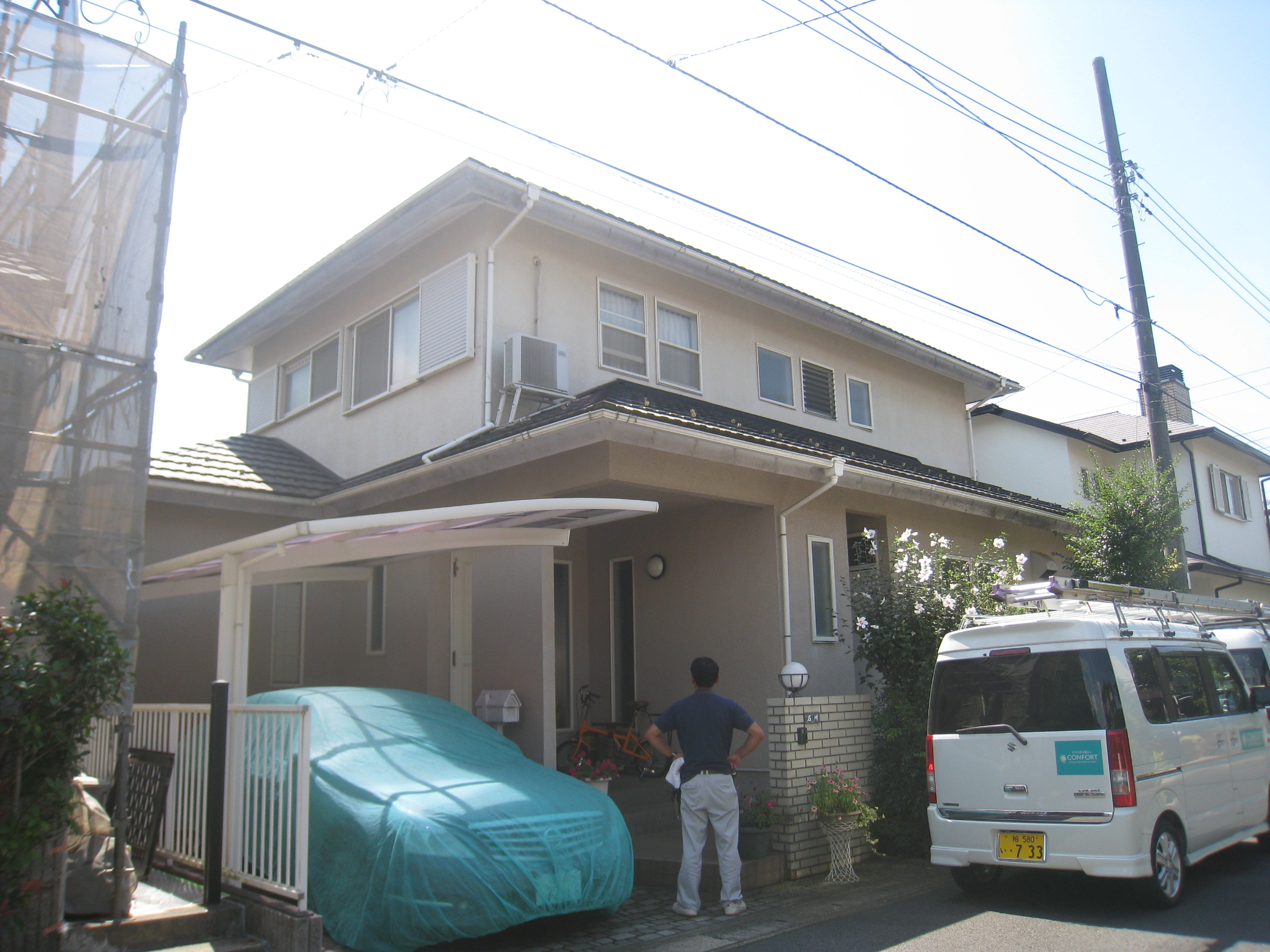 I様邸の外壁塗装前の様子