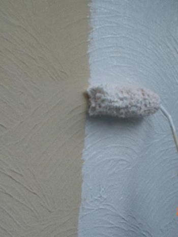 我孫子市B様邸の外壁下塗りの様子