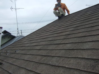 柏市M様邸の屋根葺き替え前の様子