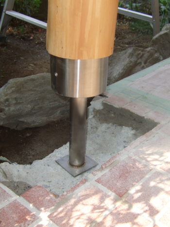 柏市T様邸の玄関ポーチ柱交換後の様子