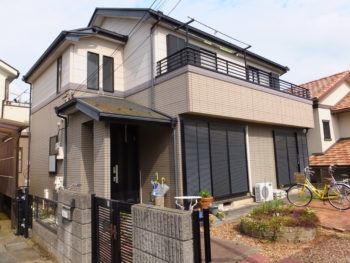 柏市S様邸の外壁塗装前の様子