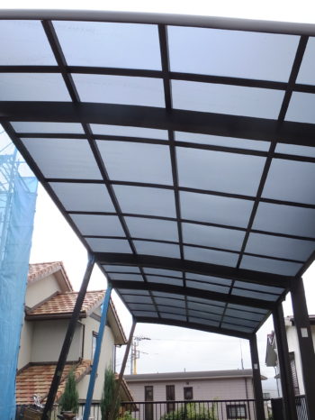 柏市S様邸のカーポート取付後の様子