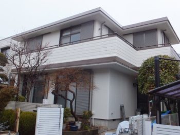 柏市　N様邸　ヘーベル板の外壁塗装リフォーム事例