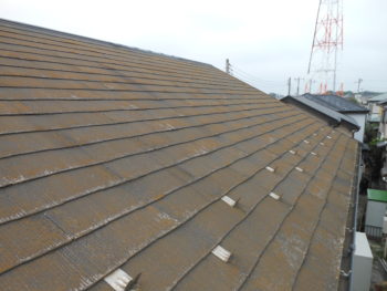 柏市S様邸の屋根塗装前の様子