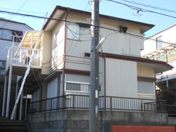 柏市T様邸の外壁塗装前の様子