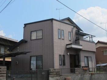 柏市N様邸の外壁塗装前の様子