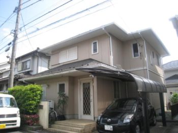 柏市M様邸の外壁塗装前の様子