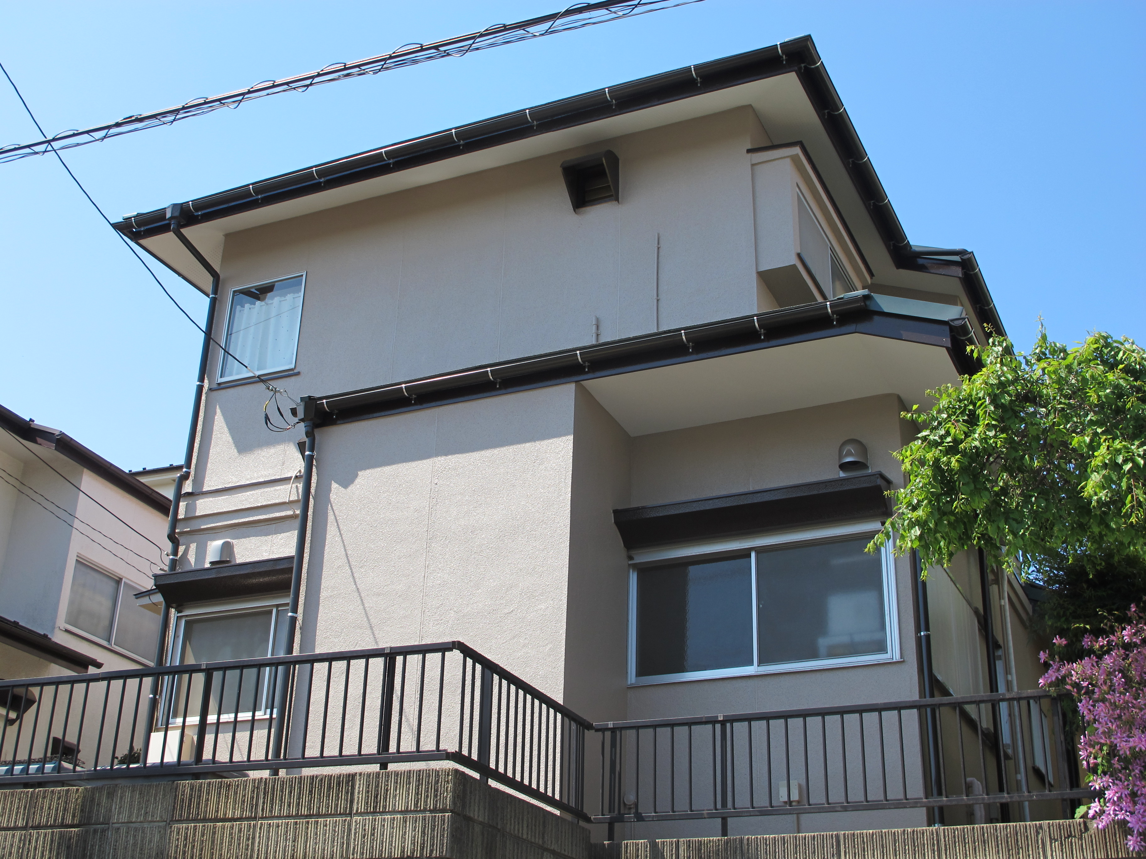 柏市T様邸の外壁塗装後の様子