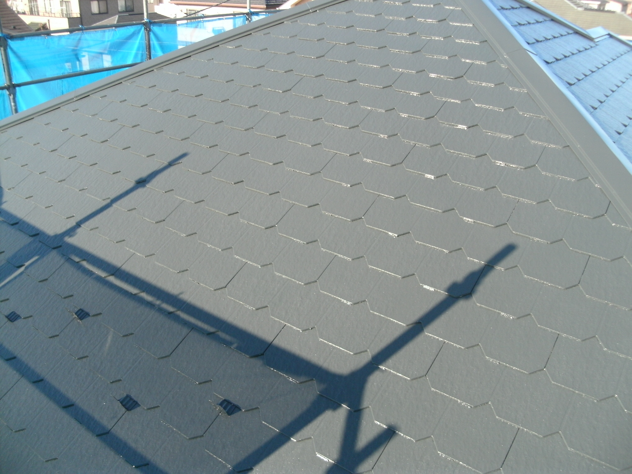 守谷市O様邸の屋根塗装後の様子