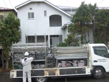 柏市K様邸の外壁塗装前の様子