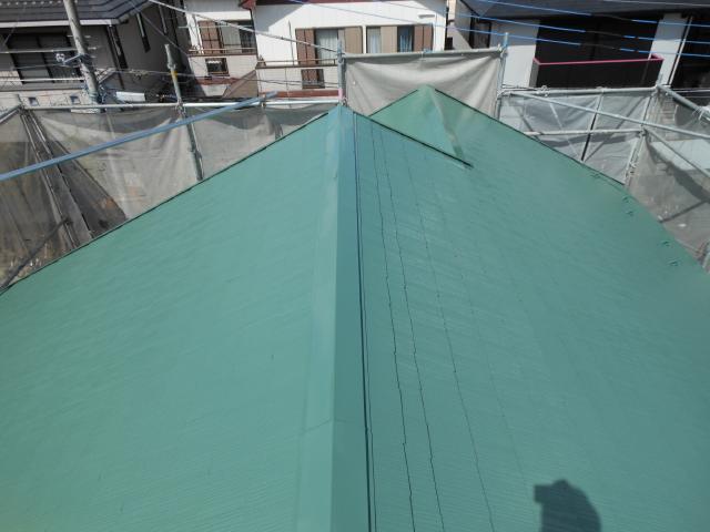 守谷市M様邸の屋根塗装後の様子