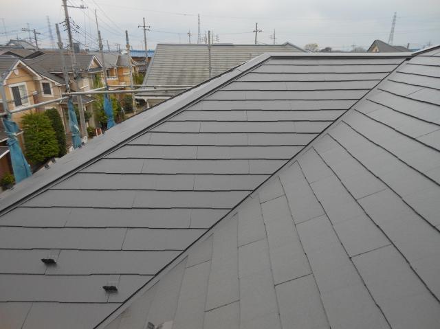 龍ケ崎N様邸の屋根塗装後の様子