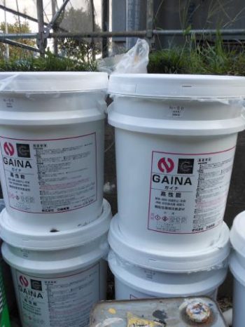 取手市O様邸の屋根使用塗料のガイナ