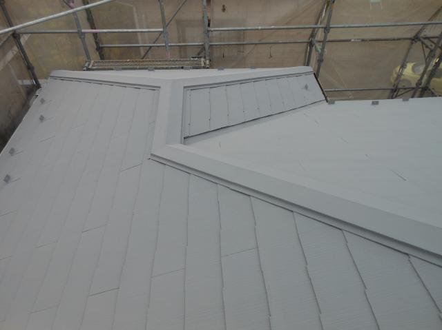 取手市O様邸の屋根の塗装後の様子