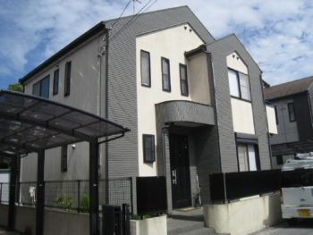 鎌ケ谷市S様邸の外壁塗装前の様子