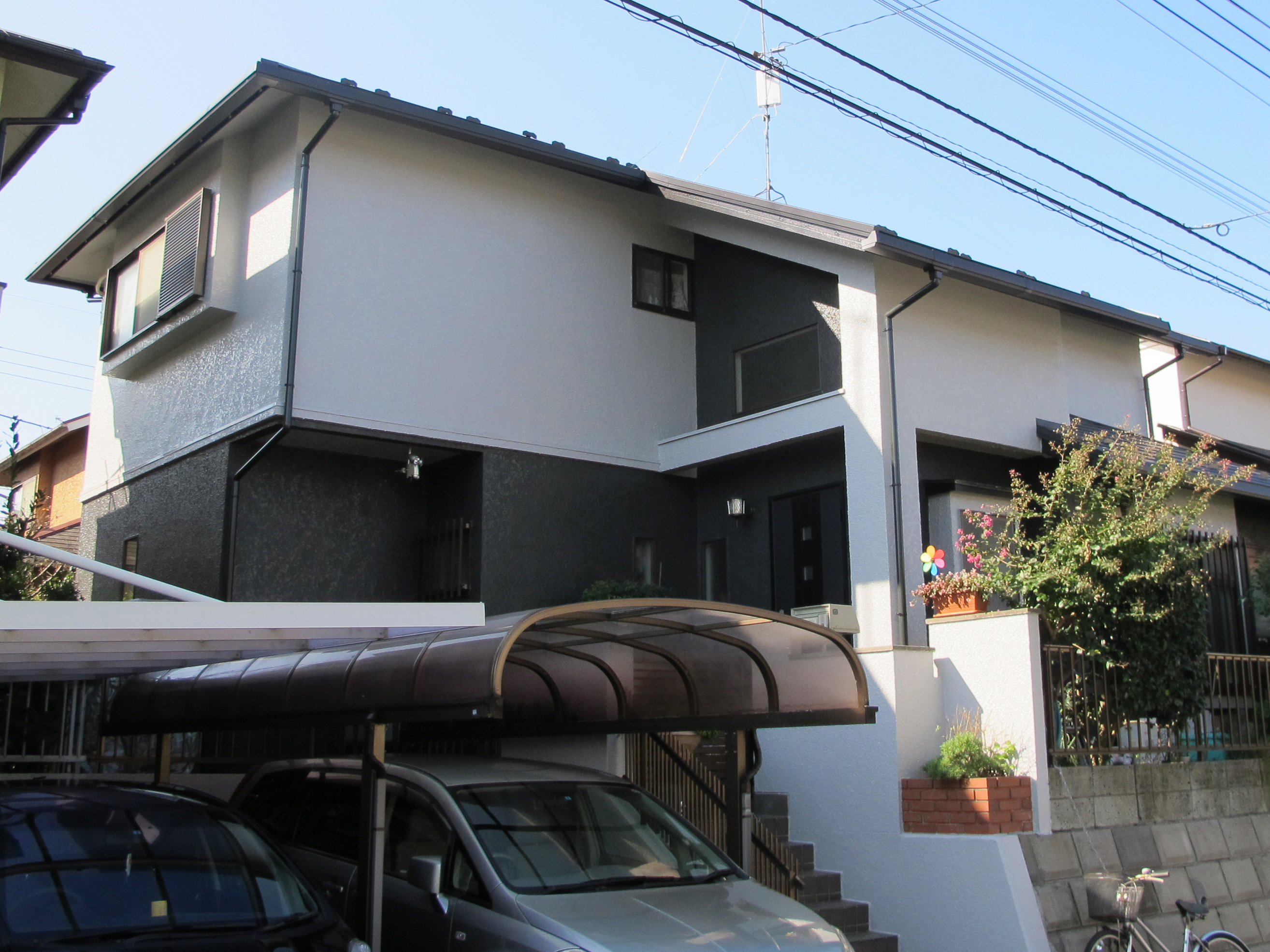 柏市M様邸の外壁塗装後の様子