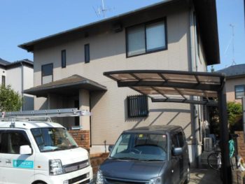 牛久市T様邸の外壁塗装前の様子