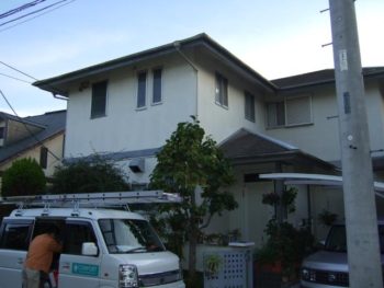 柏市U様邸の外壁塗装前の様子